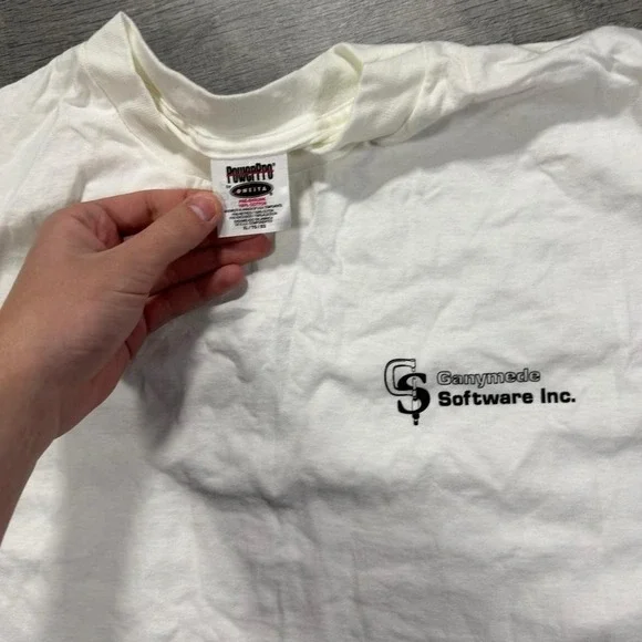 Vintage 90s single stitch, GANYNEDE software computers, tech T-shirt Size XL - Picture 3 of 5